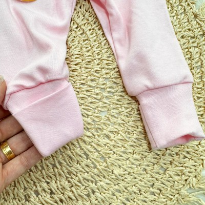 Conj. Body e Calça 100% Algodão Pima com Proteção UV50+ - Rosa